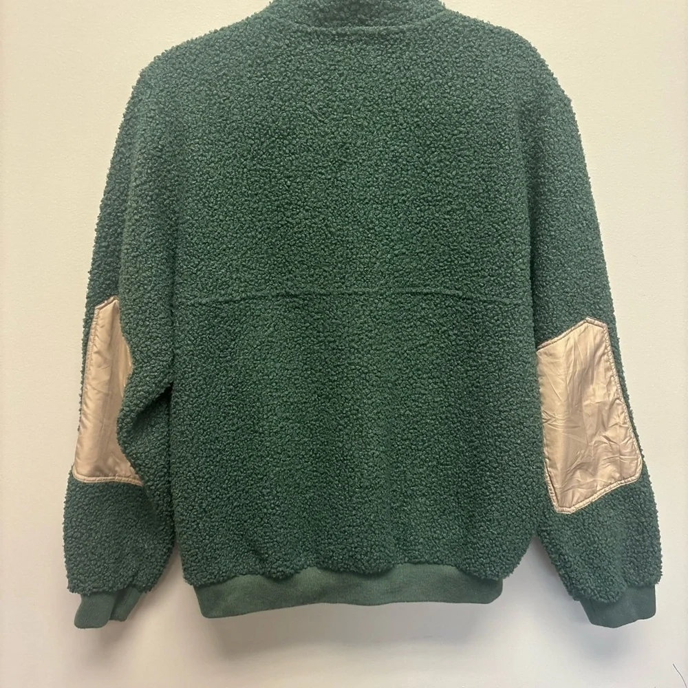 Lands End‎ Half Snap Boucle Fleece Mens Pullover